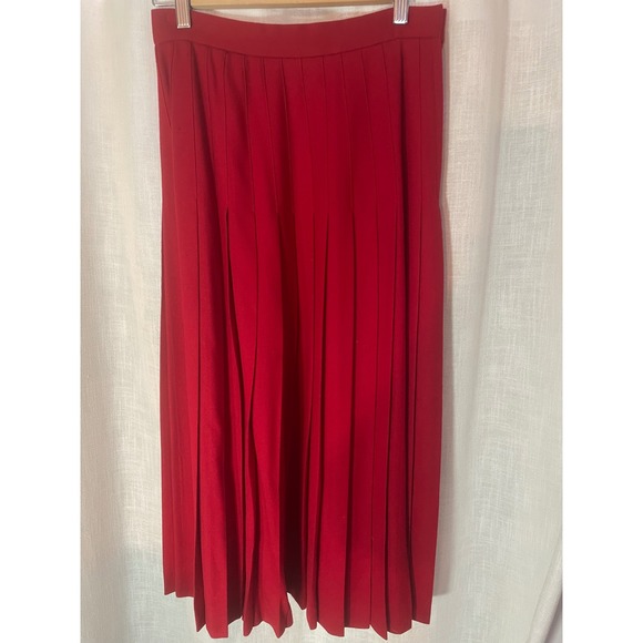 Vintage Evan-Picone Midi Skirt Size 8 Red Wool Pleated Union Made in USA GUC‎ - Picture 5 of 10